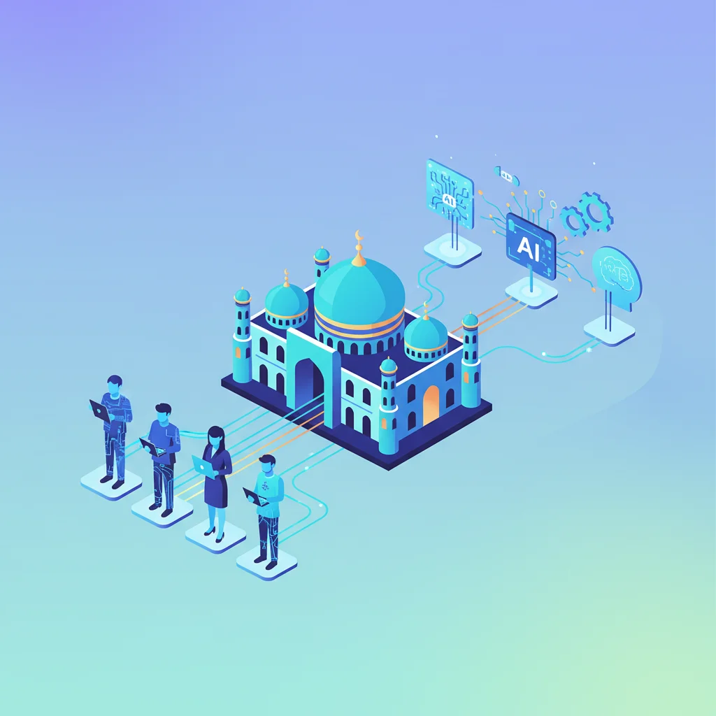 تصویر مفهومی همکاری متخصصان فناوری با دولت آمریکا برای توسعه هوش مصنوعی