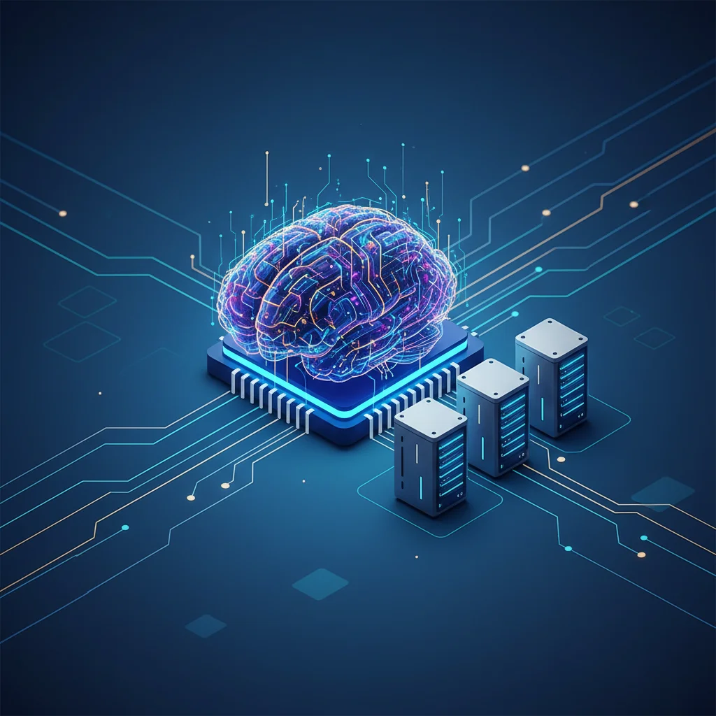 تصویر مفهومی از کارایی و بهینهسازی در مدلهای هوش مصنوعی