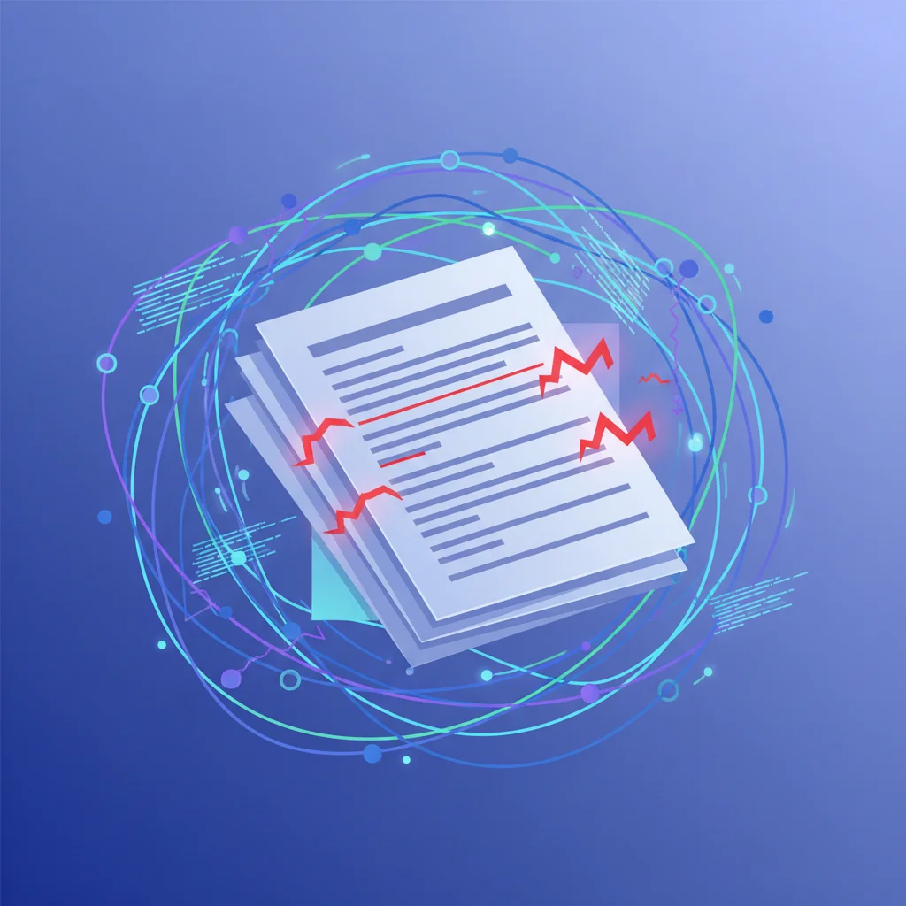 تصویر مفهومی خطا و استناد جعلی در مقالات هوش مصنوعی NeurIPS