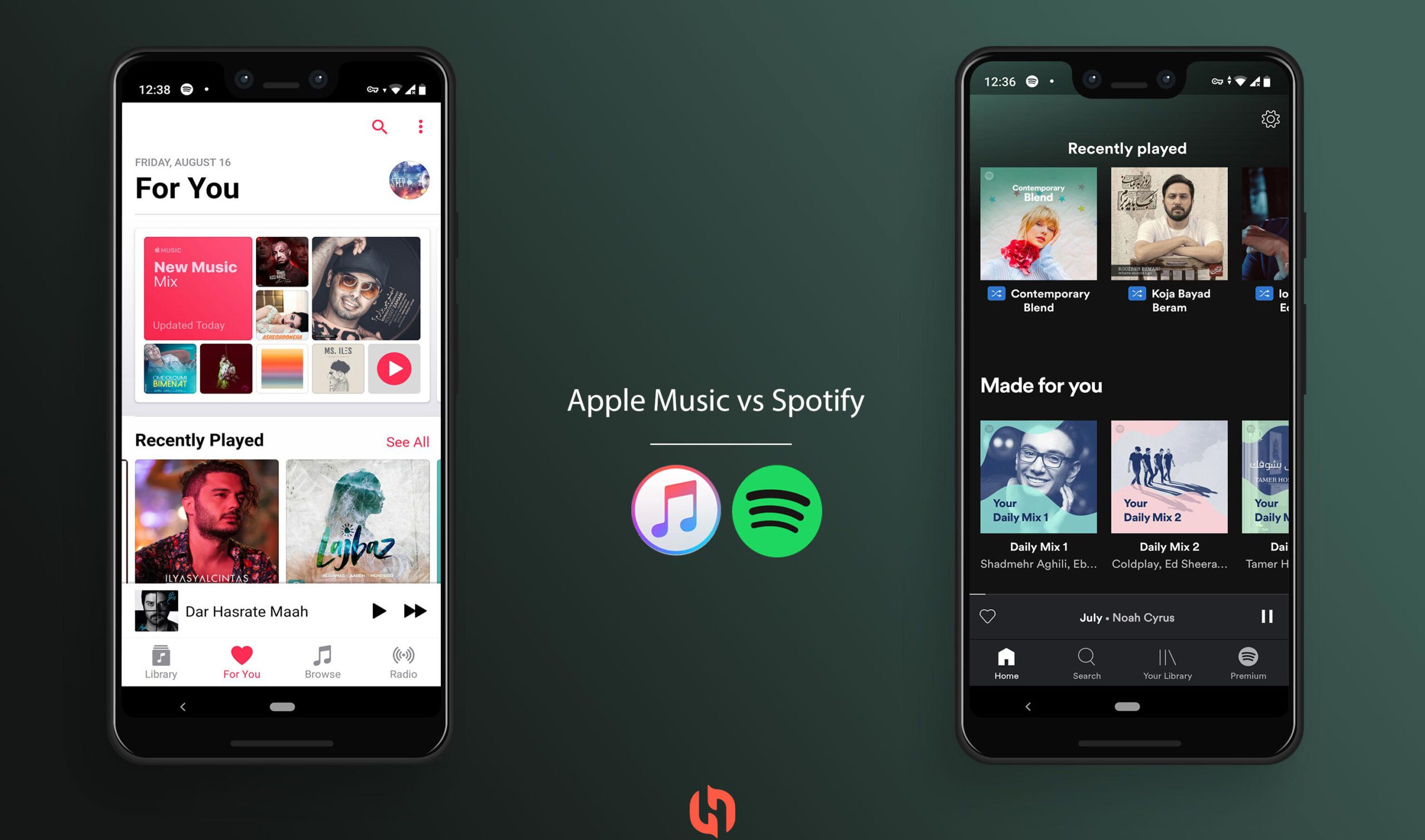 مقایسه اسپاتیفای و اپل موزیک | apple music or spotify
