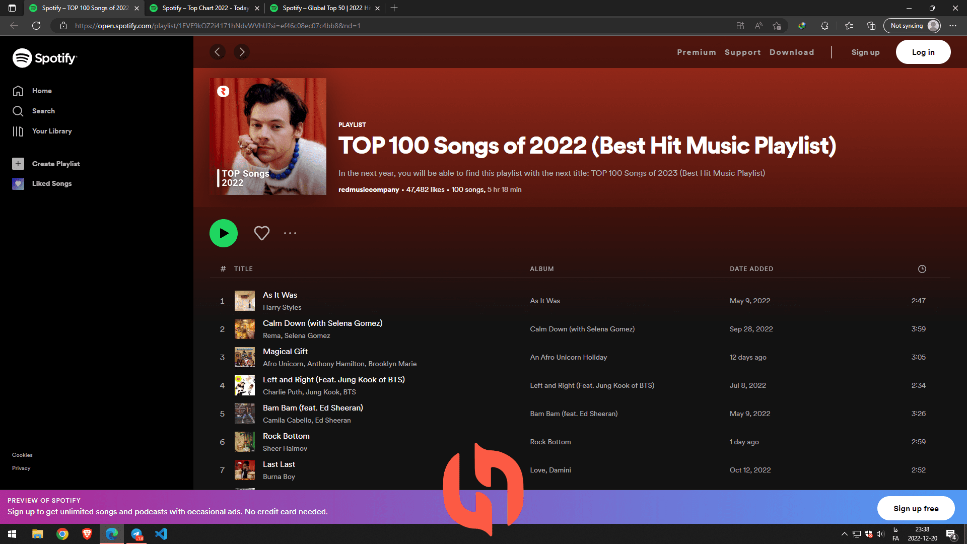 پلی لیست TOP 100 Songs of 2022 (Best Hit Music Playlist) به همراه آهنگ ها